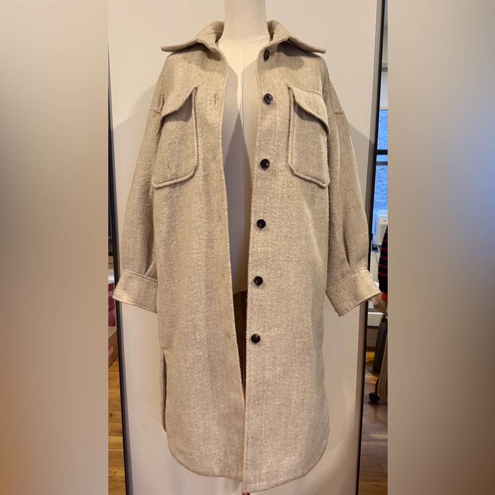 H&M Light Tan Shacket (Isabel Marant Inspired)